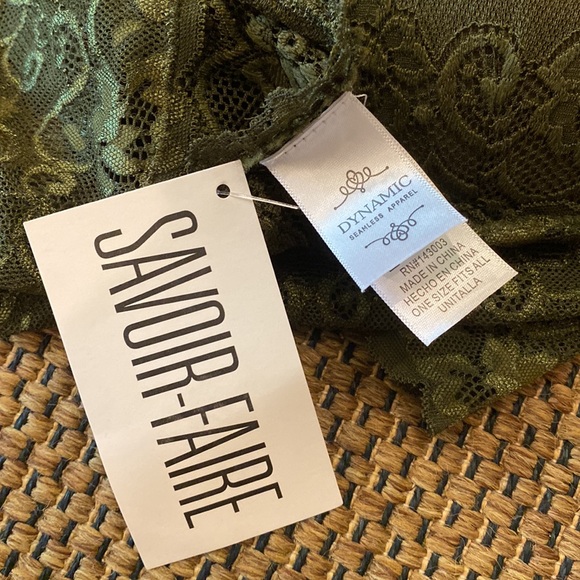 Savoir-Faire Olive Green Lace Front Strap Bra - Picture 5 of 5